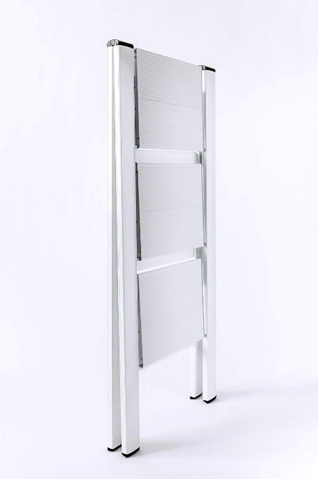 Hasegawa Lucano Slim Aluminium 3 Step Stool - White - 3
