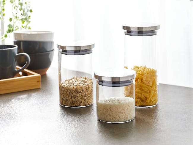EVERYDAY Glass Jar with Stainless Steel Lid (3 Sizes) - 1