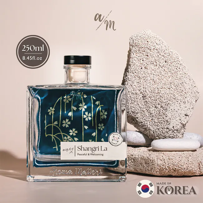 Aroma Matters Reed Diffuser - Shangri La (2 Sizes) - 9 - Shangri La Fragrance, 250ml, 45 fl. oz., Korean-made, Peaceful &