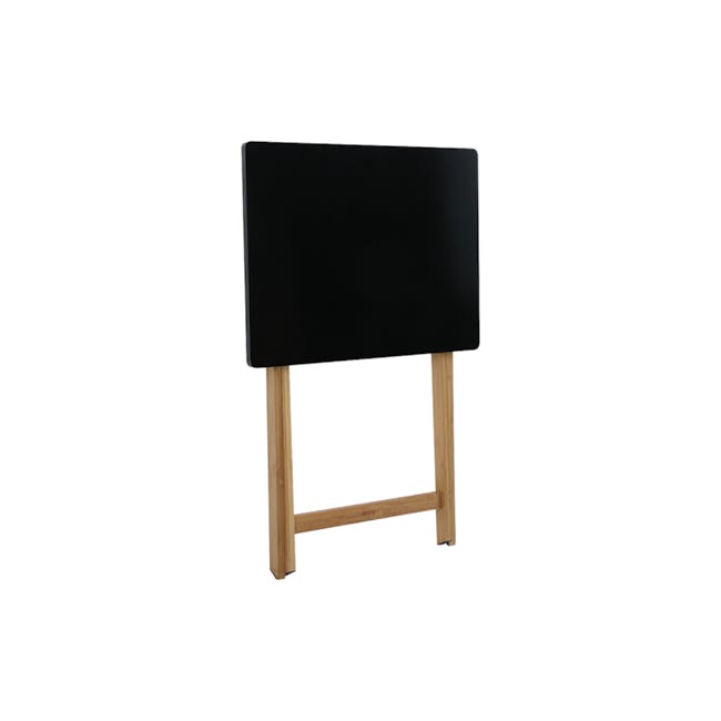 Minito Folding Table 0.6m - Natural, Black - 3