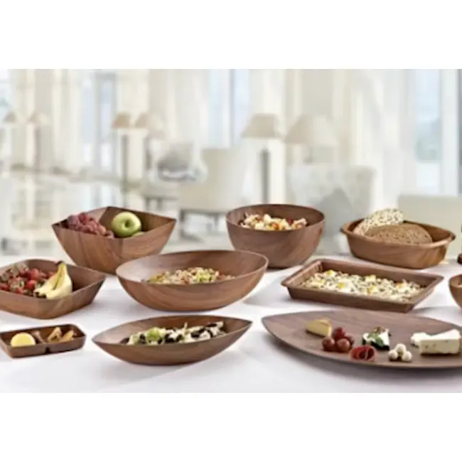 Evelin Tokyo Oval Plate - 5 - Wooden bowls, healthy snacks, natural ingredients, fresh fruits, granola, nuts, dried fruits