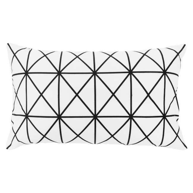 Geo Plush Lumbar Cushion Cover - Prism - 0