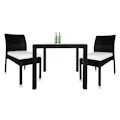 Monde 2 Chair Outdoor Dining Set - White Cushion
