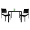 Monde 2 Chair Outdoor Dining Set - White Cushion