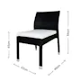 Monde 2 Chair Outdoor Dining Set - White Cushion - 7