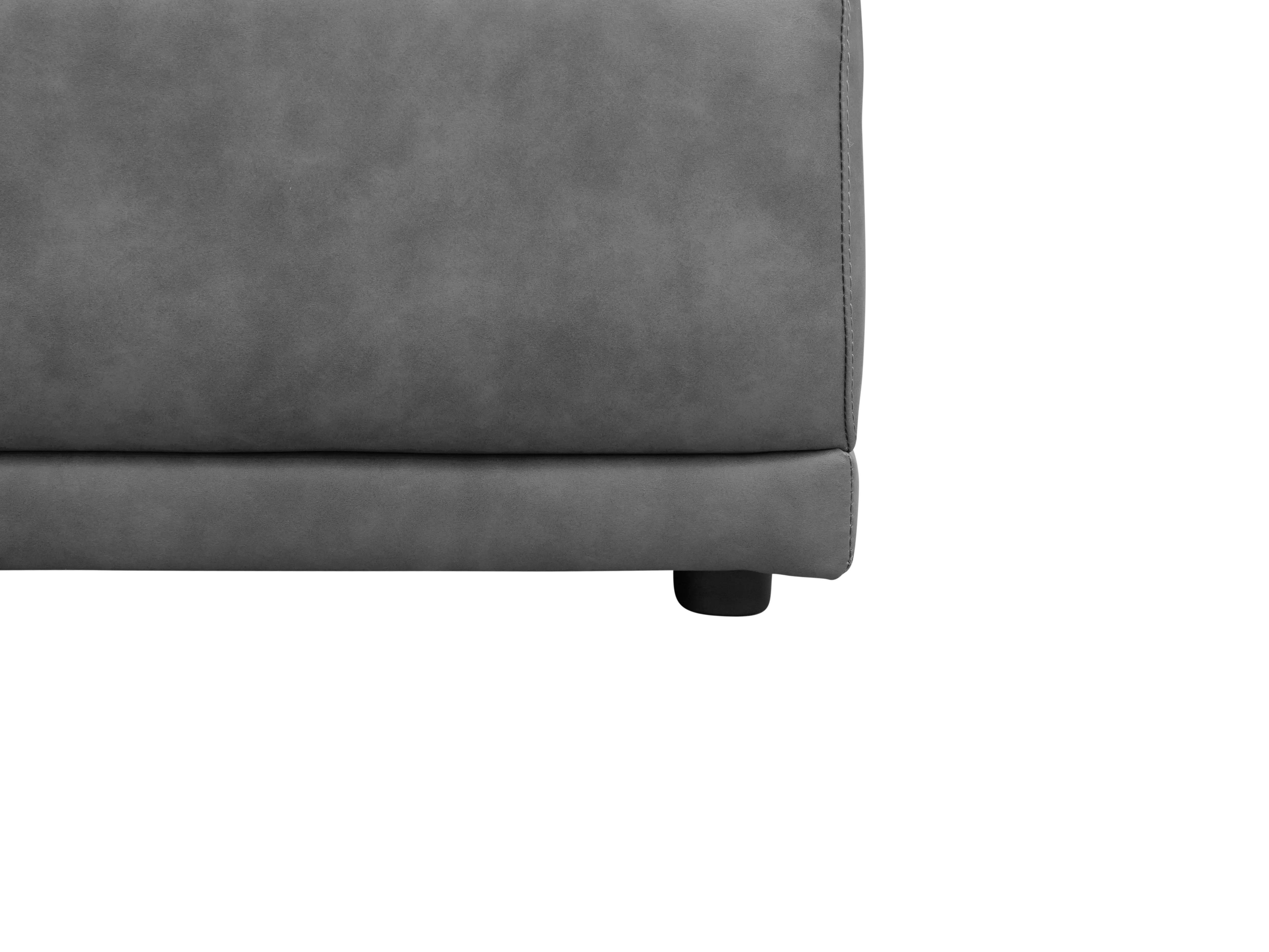 Milan Left Arm Unit - Lead Grey (Faux Leather) - 11