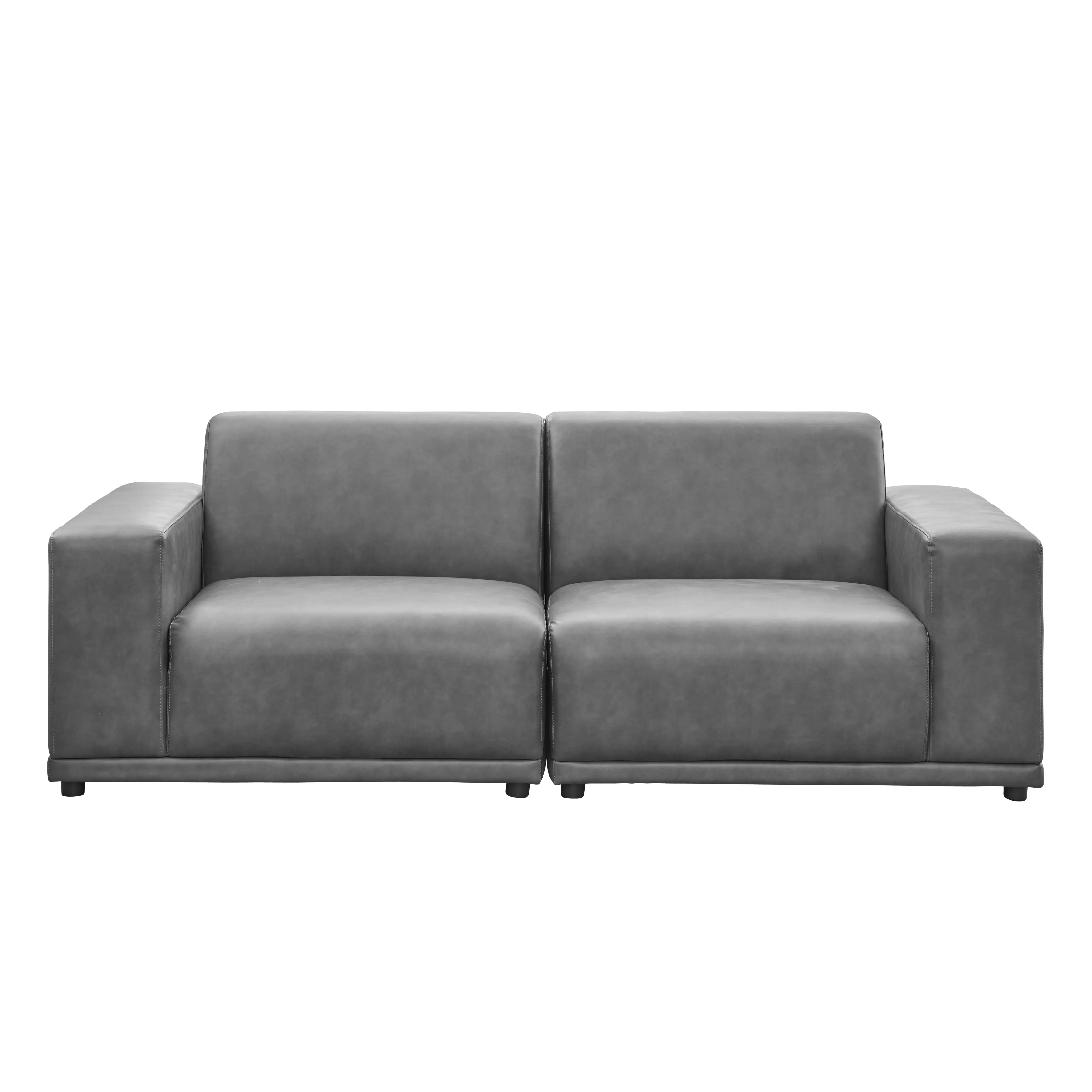 Milan Left Arm Unit - Lead Grey (Faux Leather) - 9