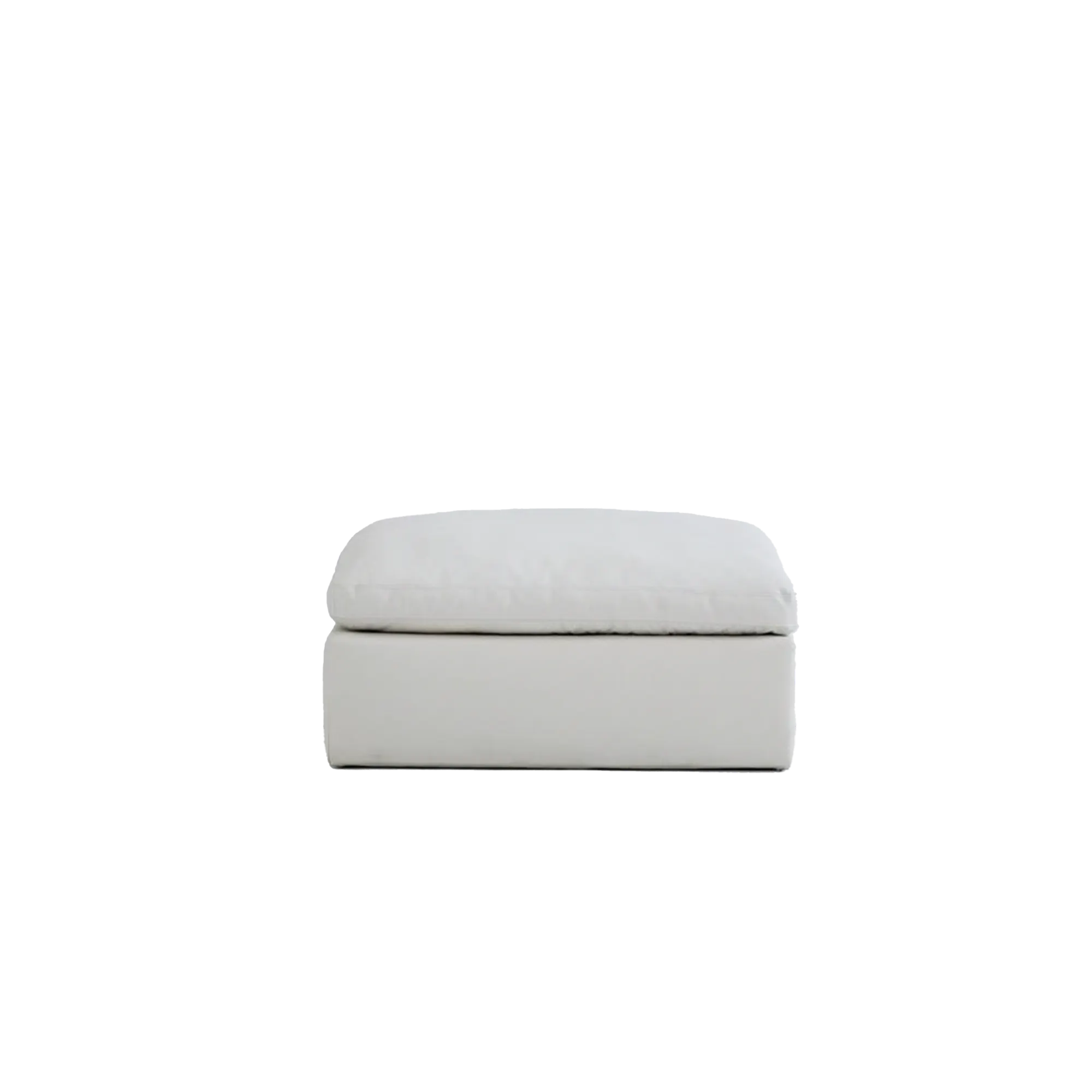 Raye Ottoman - Ivory (Faux Leather) - 16