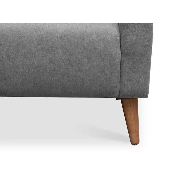 Bennett 3 Seater Sofa with Bennett 2 Seater Sofa - Gray Owl - 11 - Gray upholstered chair, wooden legs, textured fabric