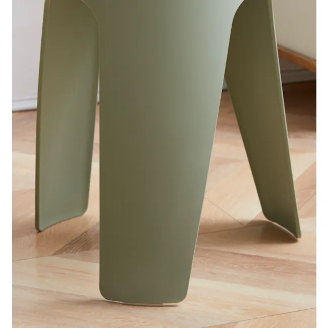 Jovie Stackable Stool - Taupe - 5 - Elegant, minimalist, modern, abstract, sculptural, low-profile, curved, tapered