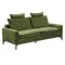 Adonis 3 Seater Sofa - Army Green (Removable Headrest, Down Feathers) - 3
