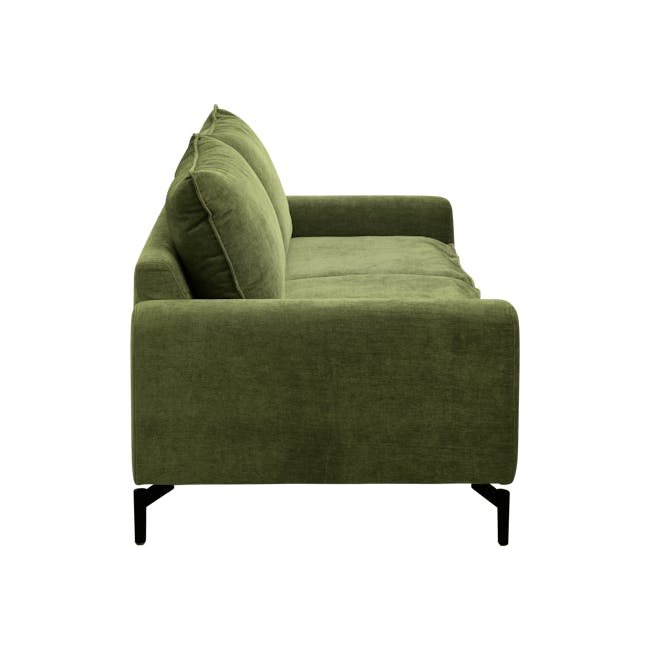Adonis 3 Seater Sofa - Army Green (Removable Headrest, Down Feathers) - 8