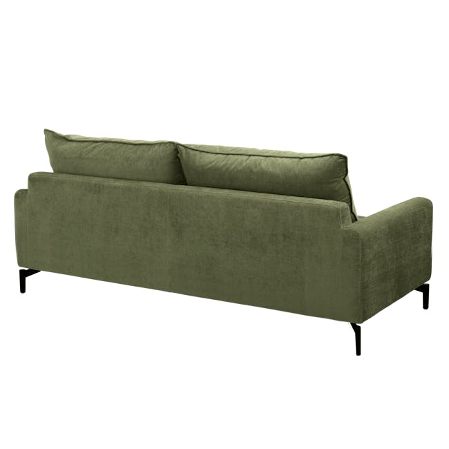 Adonis 3 Seater Sofa - Army Green (Removable Headrest, Down Feathers) - 10