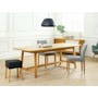 Haynes Dining Table 2.2m in Oak with 4 Greta Chairs in Natural - 3