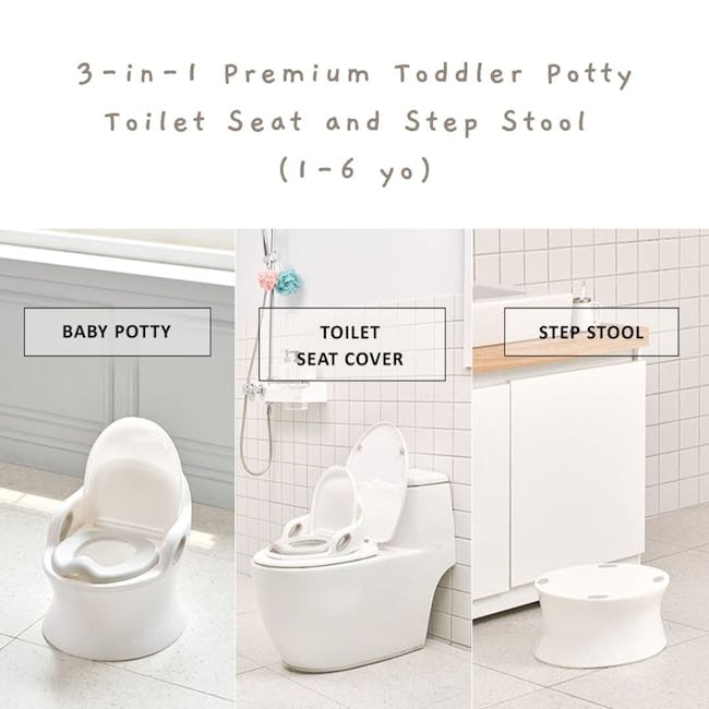 IFAM 3-in-1 Premium Toddler Potty Toilet Seat and Step Stool - 12