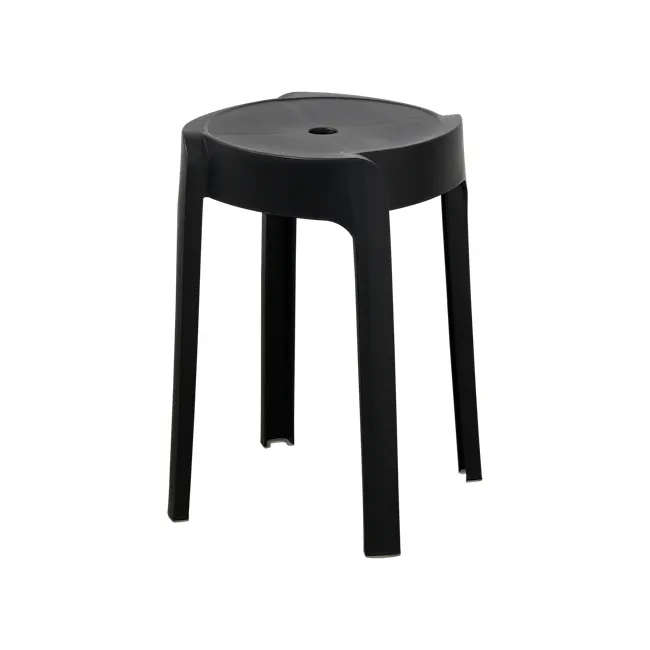 Xenia Stackable Stool - Black - 1