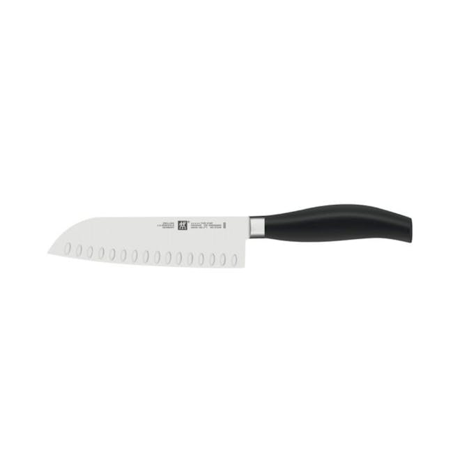 Zwilling 5Star 6pc Knife Block Set - Paring, Chef, Santoku with hollow edge, Sharpening Steel, Multi-purpose Shear & Wooden Block - 3