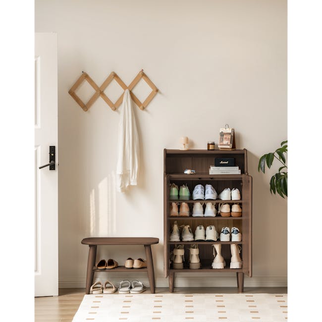 Hazelle Shoe Cabinet 0.65m - Walnut, Hazelle by HipVan | HipVan Hazelle Shoe Cabinet 0.65m - Walnut, Hazelle by HipVan | HipVan