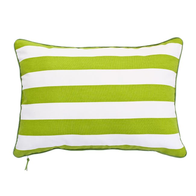 Ikat Rectangle Cushion - Green - 1