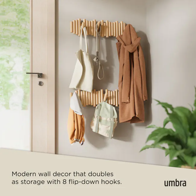 Picket 8 Wall Hook - Natural - 4