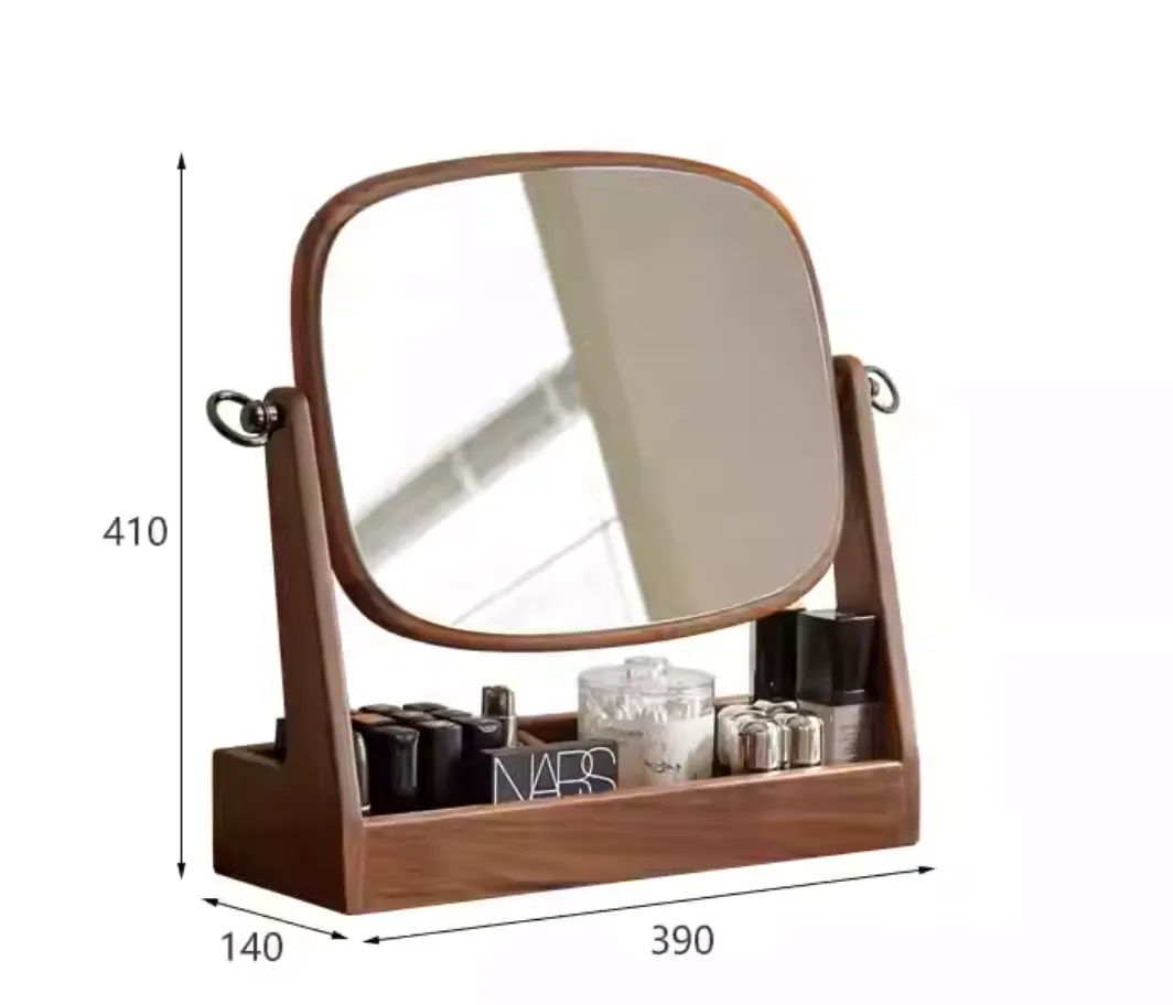 Lisa Vanity Mirror (2 Sizes) - Walnut - 12