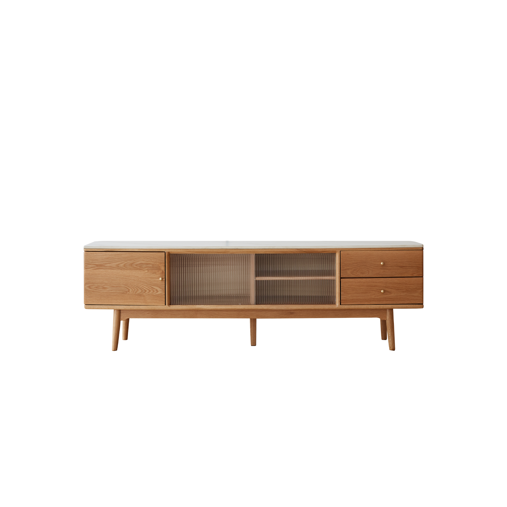 Aster TV Console 1.5m - Oak (Sintered Stone)