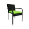 Palm Outdoor Dining Couple Set - Green Cushions - 1