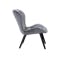 Salomi Lounge Chair - Black, Ash Grey (Velvet) - 2