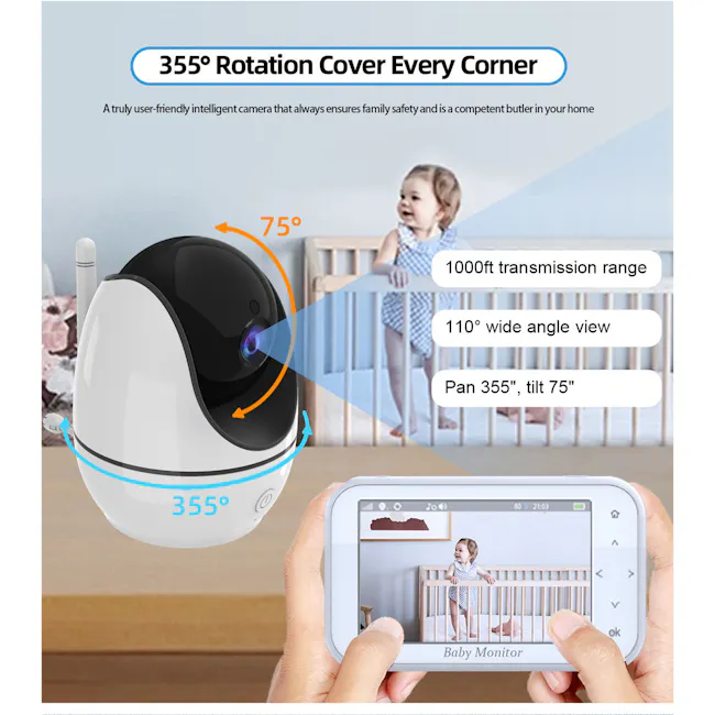 Kidvale 4.3'' Baby Monitor - 5