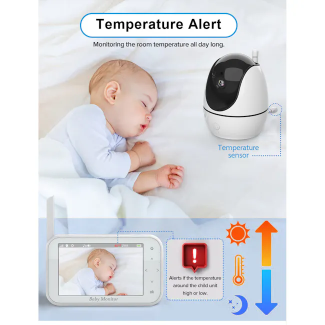 Kidvale 4.3'' Baby Monitor - 8