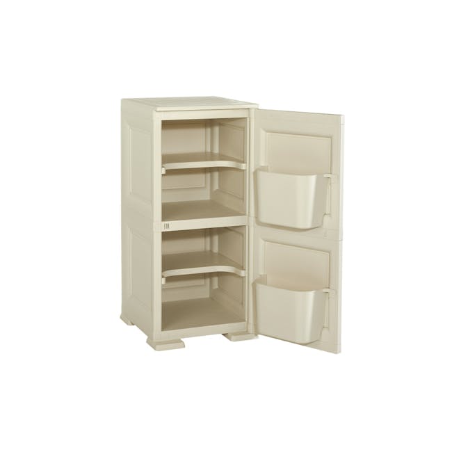 Omnimodus 4 Shelves Shoe Cabinet - Beige - 1