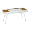 Morse Study Table 1.4m - White, Walnut