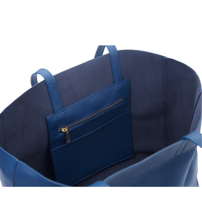 Personalised Saffiano Leather Tote Bag - Navy - 3