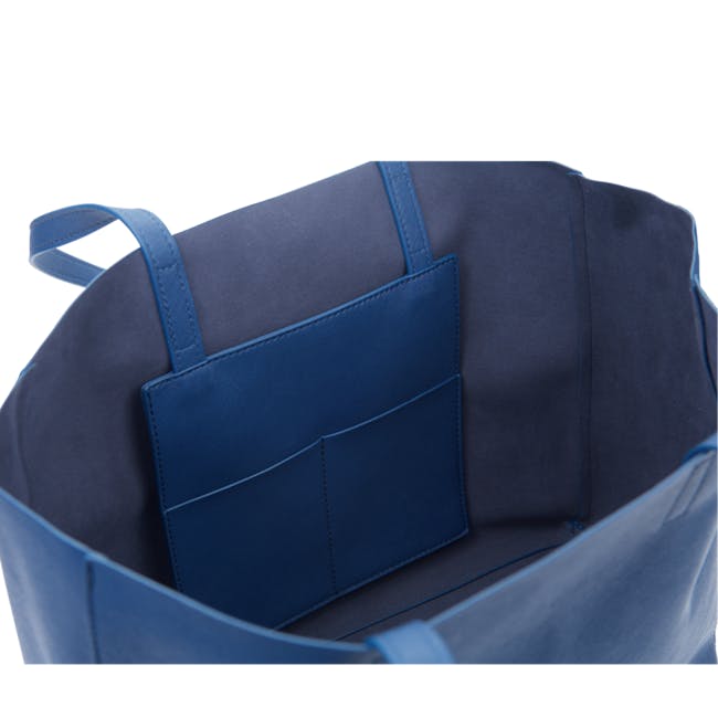 Personalised Saffiano Leather Tote Bag - Navy - 2