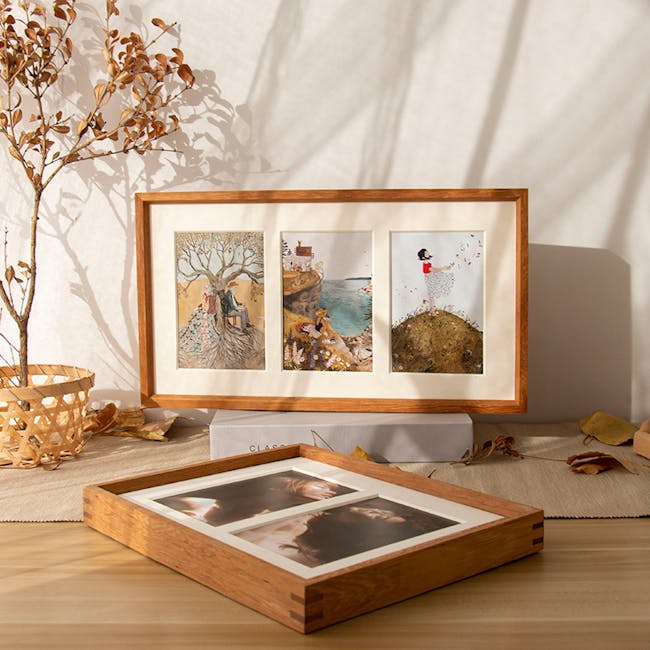 3-in-1 Wooden Photo Frame - Natural - 5