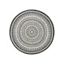 Essenza Round Flatwoven  Rug 1.2m - Black Mandala - 0