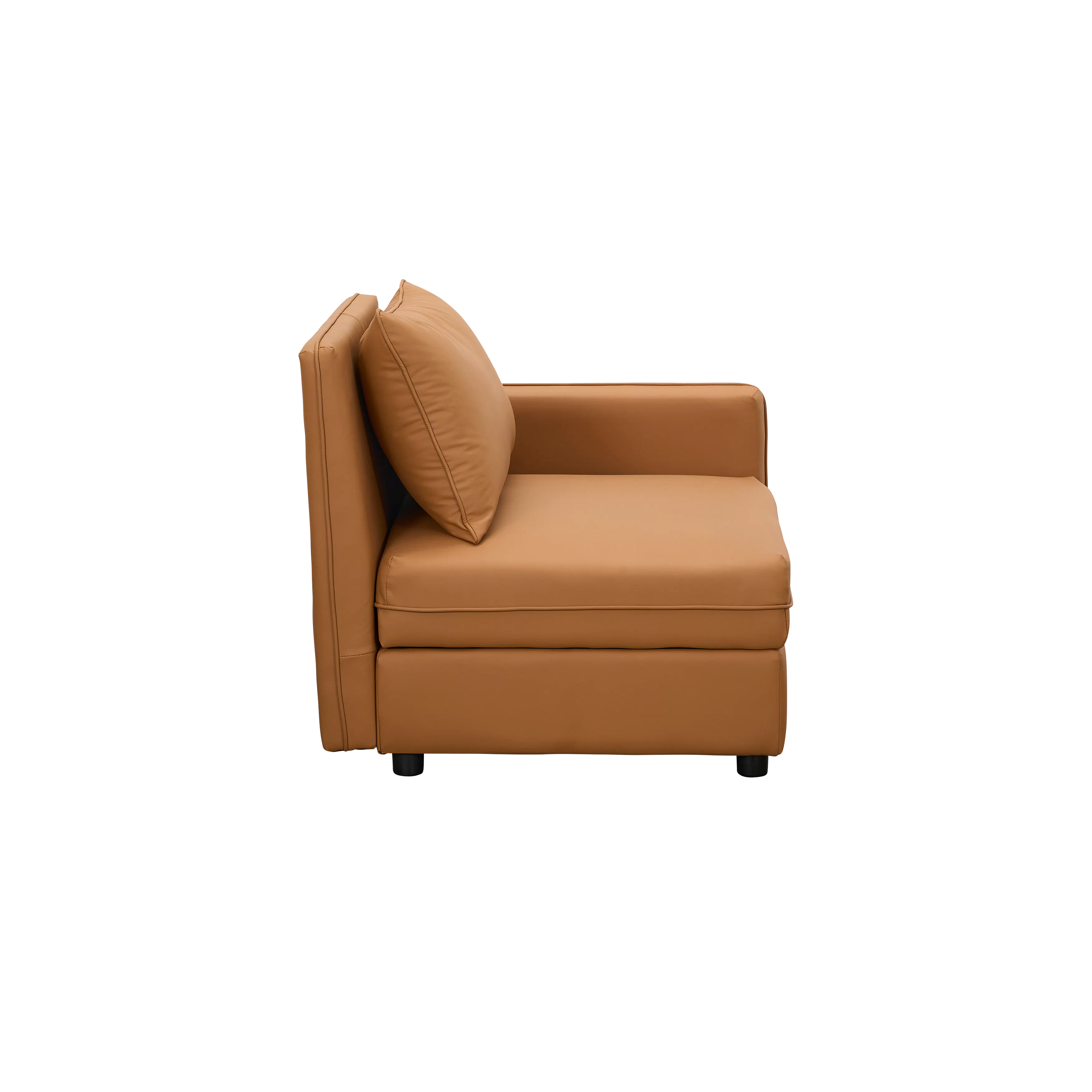 Cameron Large Corner Storage Sofa - Tan (Pet Friendly) - 31 - Brown leather sofa, modern design, comfortable seating