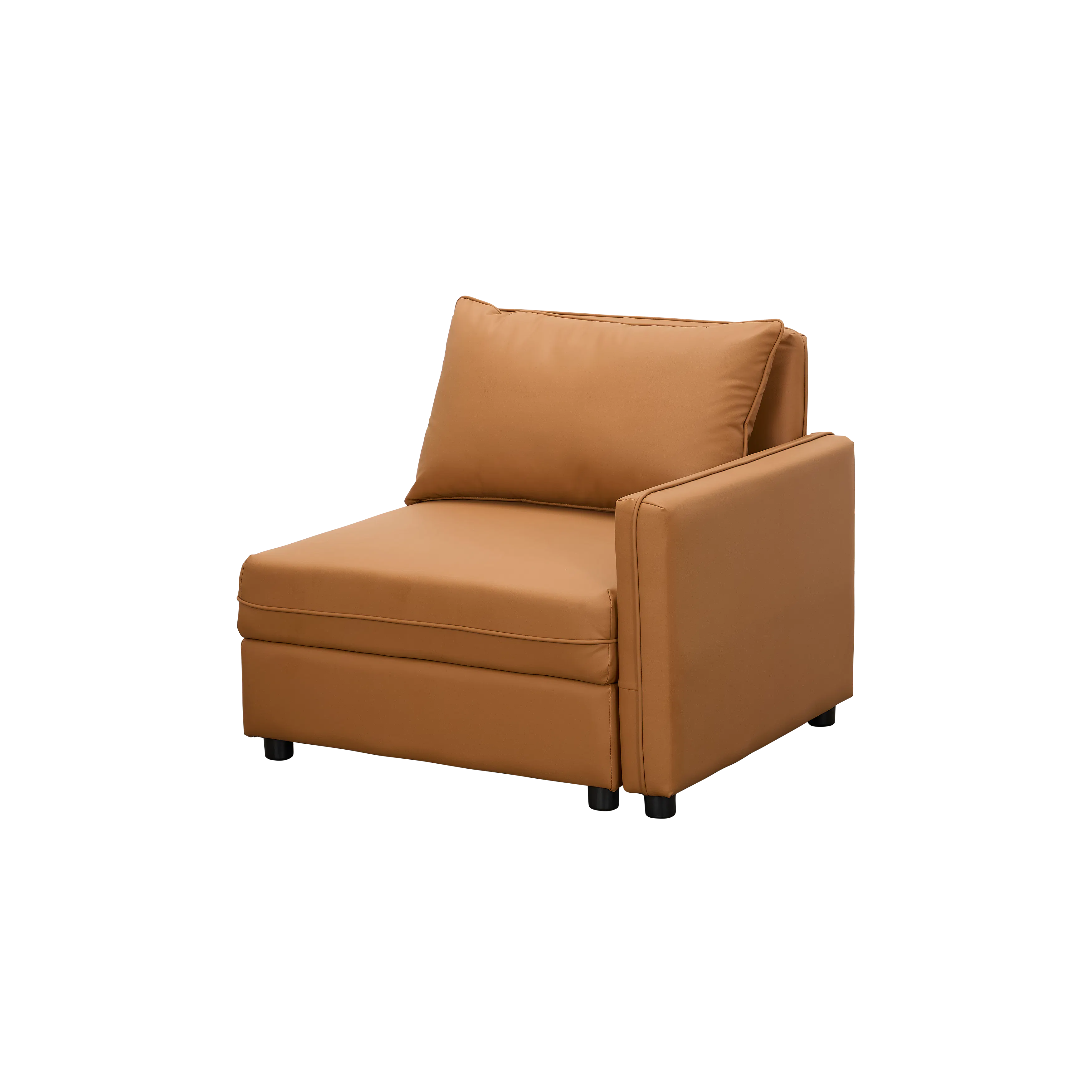 Cameron Large Corner Storage Sofa - Tan (Pet Friendly) - 32 - Brown leather sofa, modern design, comfortable seating