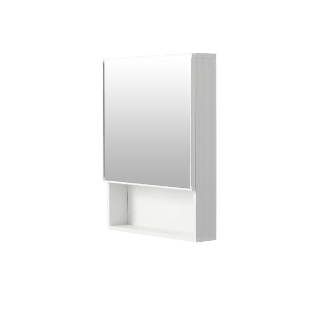 (As-is) Wall Mirror with Open Shelf - White - 1