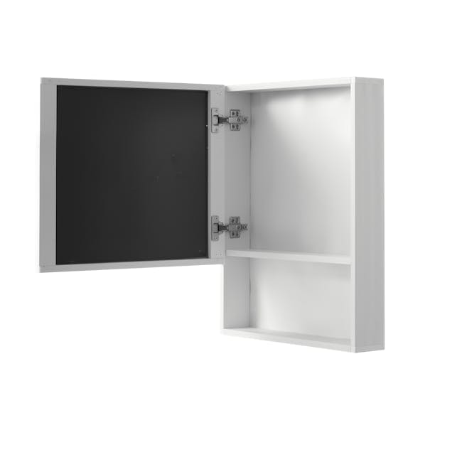 (As-is) Wall Mirror with Open Shelf - White - 2