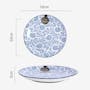Table Matters Floral Blue Coupe Plate - 4