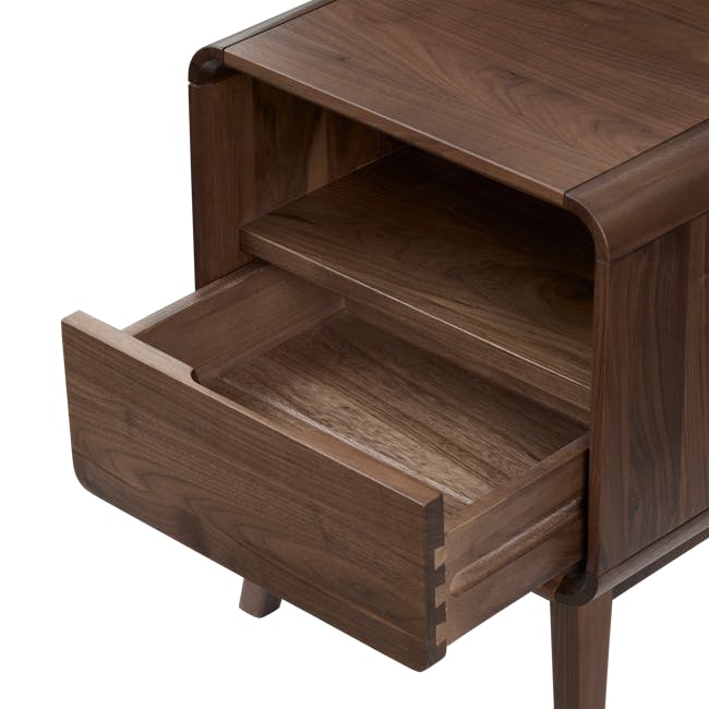Bonnie Bedside Table - Walnut - 7 - Wooden drawer, wooden table, wooden shelf, wooden drawer pull, wooden drawer handle