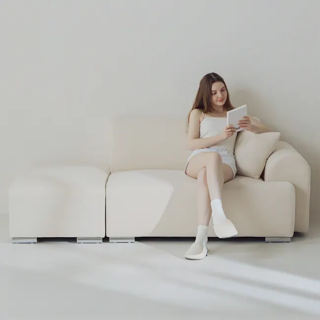 Arco 2 Seater Chaise Sofa - Ivory (Pet Friendly) - 22