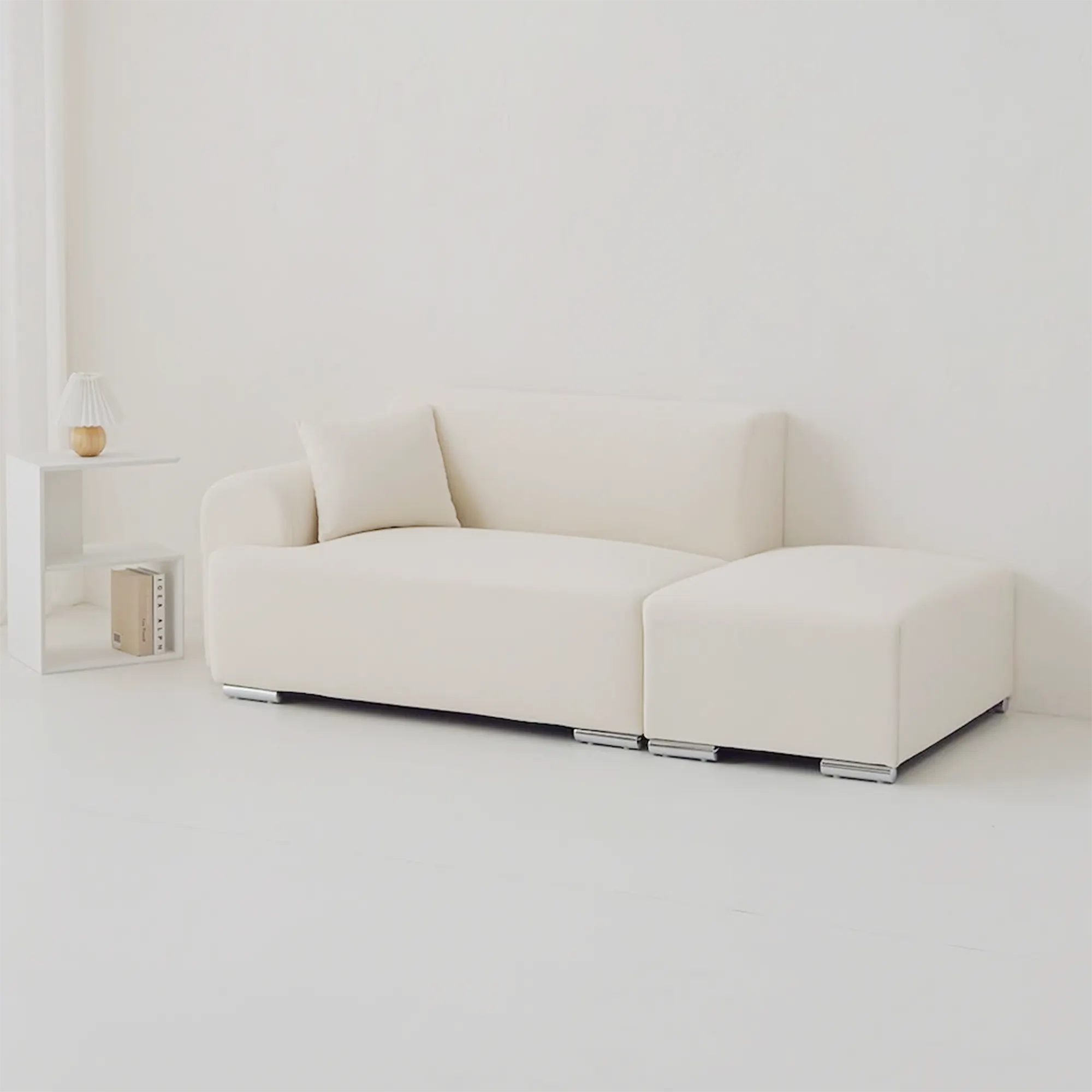 Arco 2 Seater Chaise Sofa - Ivory (Pet Friendly) - 23