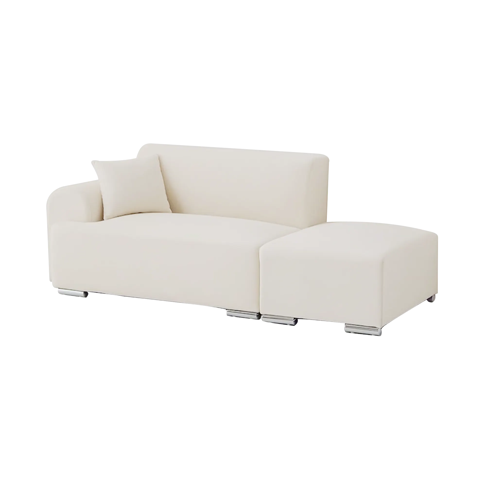 Arco 2 Seater Chaise Sofa - Ivory (Pet Friendly) - 16