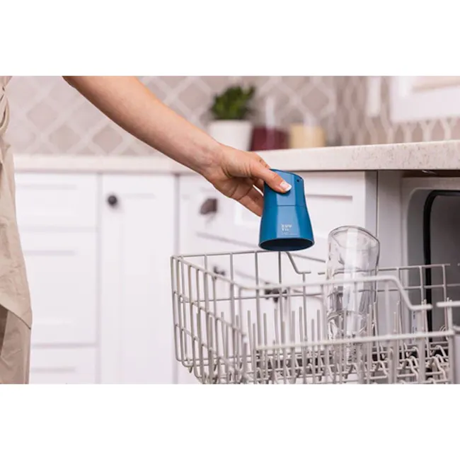 Zuutii Drip-Free Oil Carafe - Deep Blue - 13 - Dishwasher, kitchen, dish rack, cleaning, dishwashing, cup, water, soap