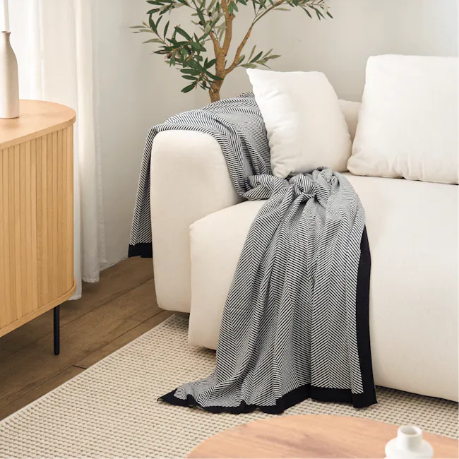 Nisso Throw Blanket - Black - 5