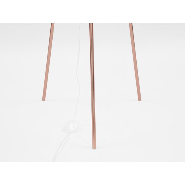 Isabella Floor Lamp - White, Brass - 3