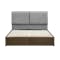 Cassius 2 Drawer Queen Bed in Walnut, Shark Grey with 2 Kyoto Top Drawer Bedside Tables in Walnut - 2