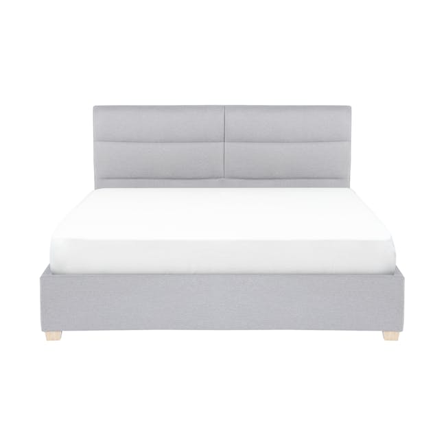 Austin 2 Drawer Queen Bed - Cloud Grey (Fabric) - 0